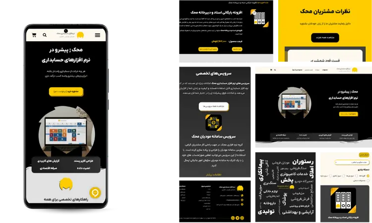 نمونه کار سایت حسابداری محک - شرکت سرافیم